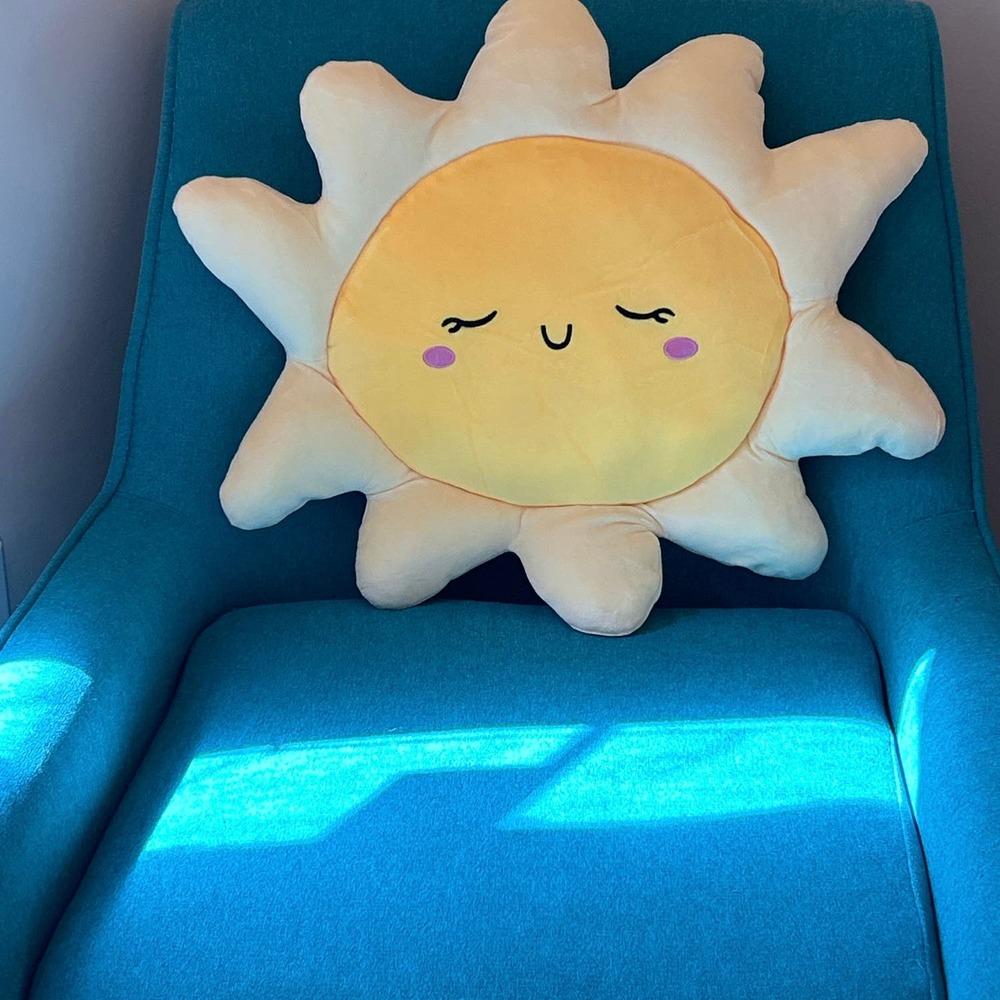 adorable sunshine. Super plush, stuffed pillow. Adorable sunshine.